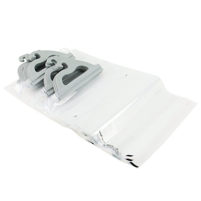 Monaco Hanging Storage Bags, 10-pack of 12 x 9-inch Clear Plastic Bags for Classroom, Library, and Pharmacy Use - Image 1